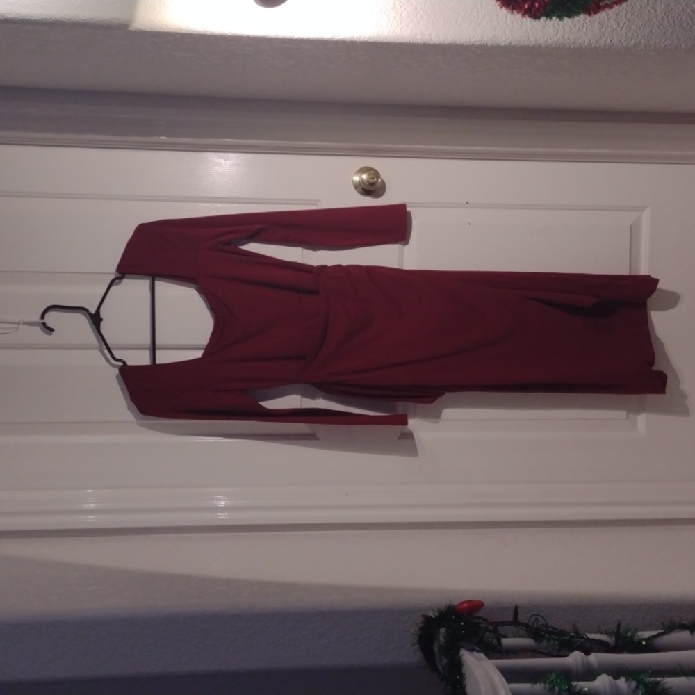 Women's EXLURA bodycon wrap dress Size M Red New Valentine's Day